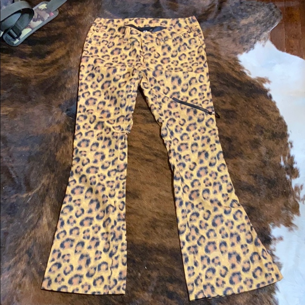 Cheetah print Burton snow pants.
